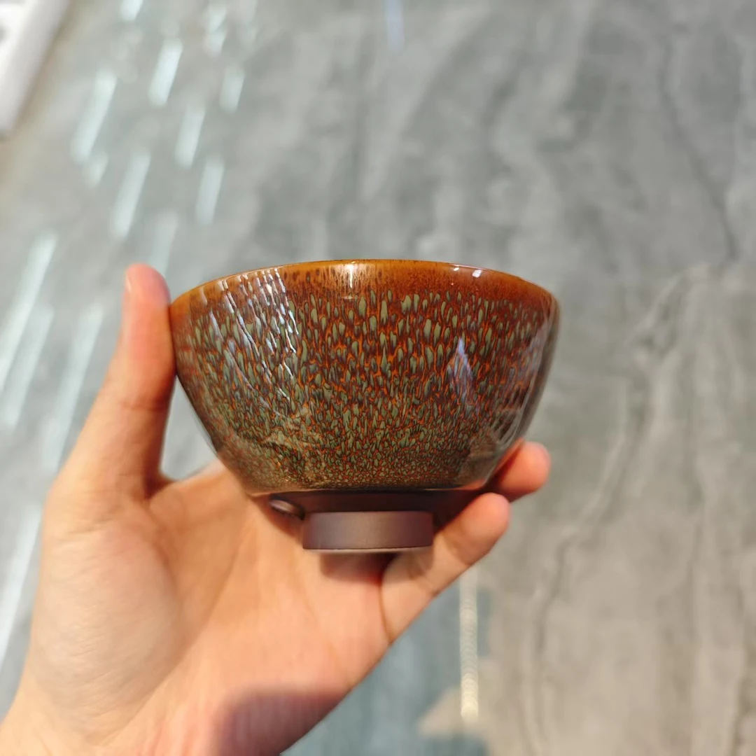 范泽锋茶盏鸡心杯(褐鹧鸪)TM0105