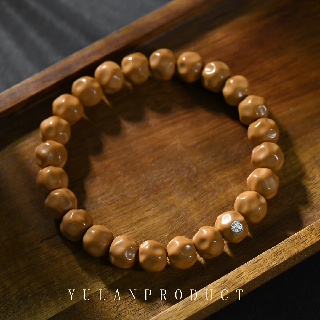 钰澜文玩【奶酪】猴头奶酪无相单圈手串-10mm左右