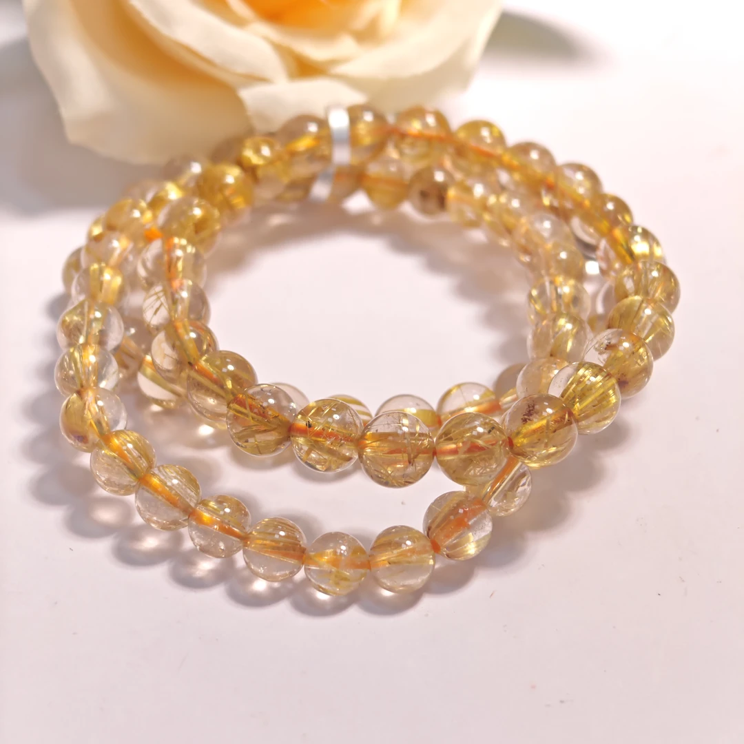 【书记甄选】天然金发晶单圈手链 多样性发一件 约7mm GCK950