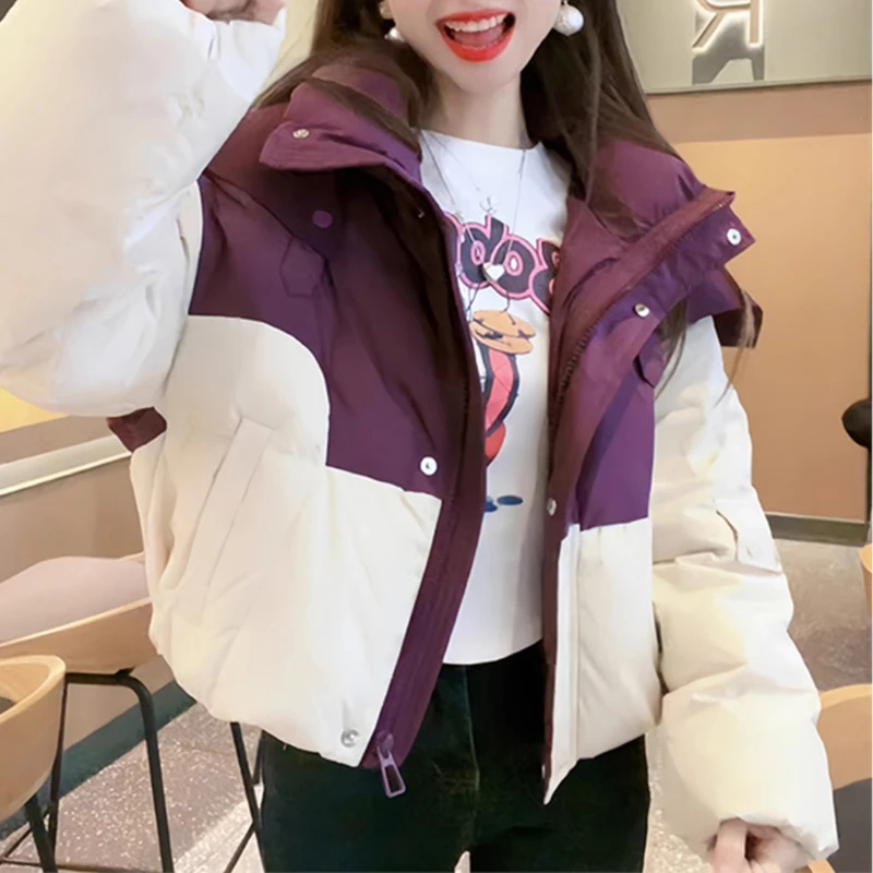 2025秋冬新款时尚减龄气质显瘦设计感衣服女韩系拼色百搭长袖外套