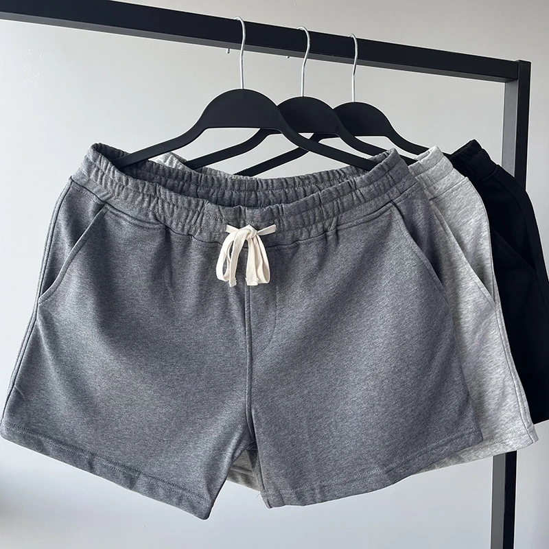 好版型运动短裤男士时尚潮流简约百搭三分裤针织毛圈棉运动裤健身