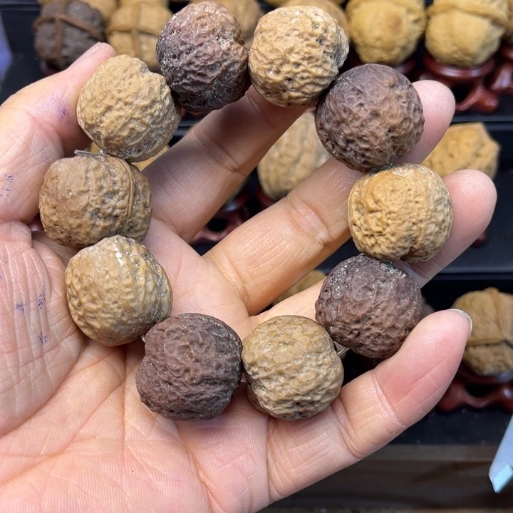 核桃铁核桃橘子汽水手串