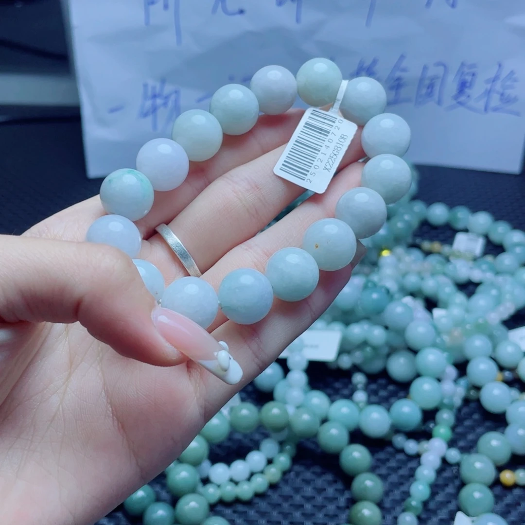 未镶嵌定制翡翠珠串