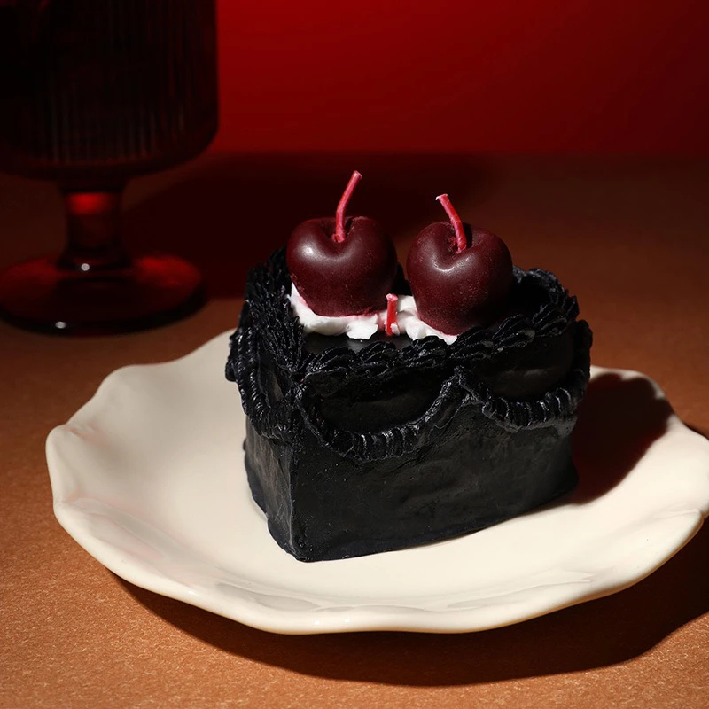 樱桃蛋糕樱桃香香薰蜡烛伴手礼烛光晚餐ins风家居摆件