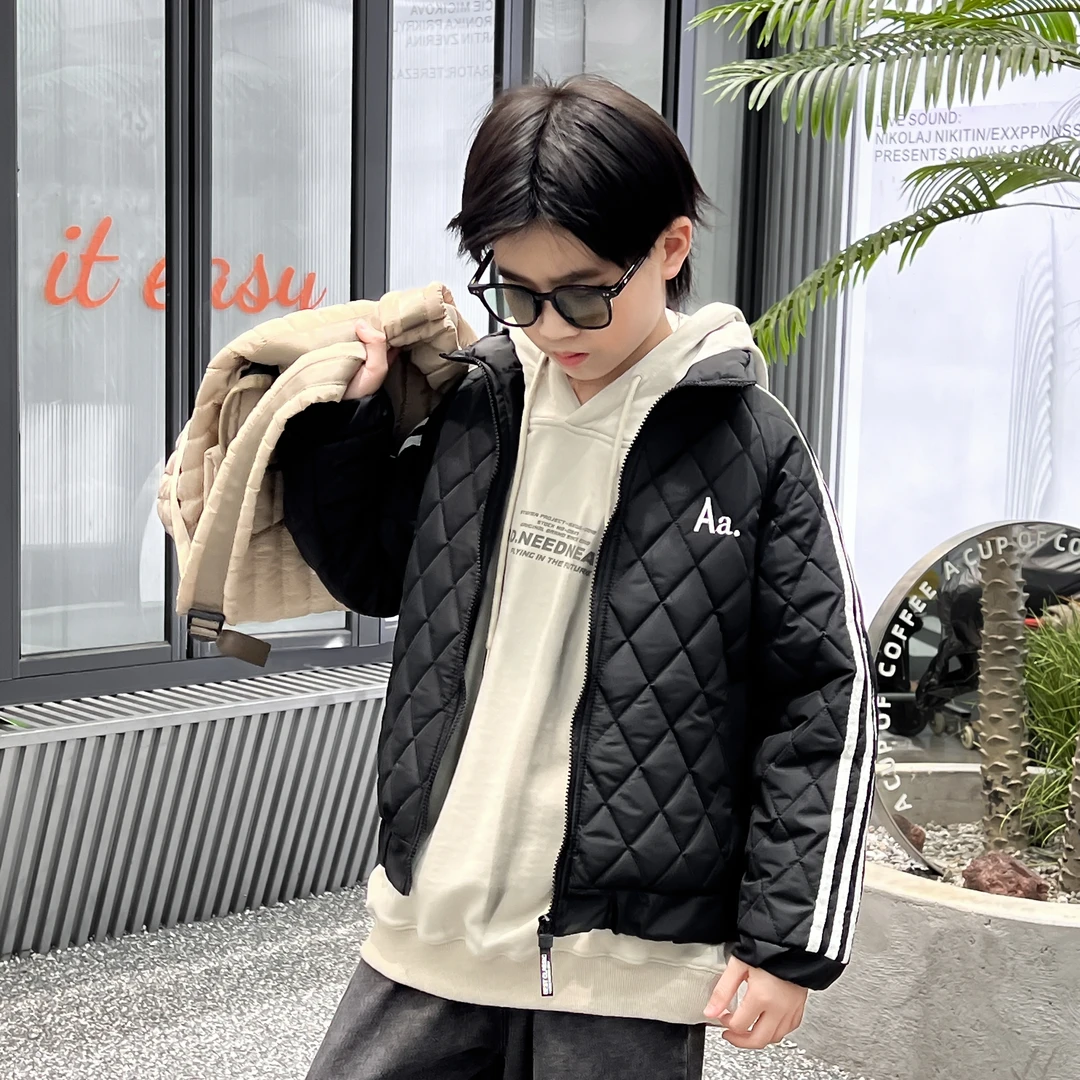 儿童棉服秋冬季加厚中大童棉内胆上衣男孩女孩洋气夹棉外套厚棉衣