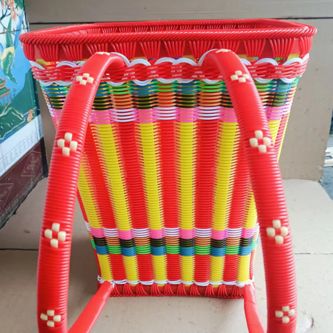 加厚手工藤编篮子家用买菜收纳大容量农用特大号