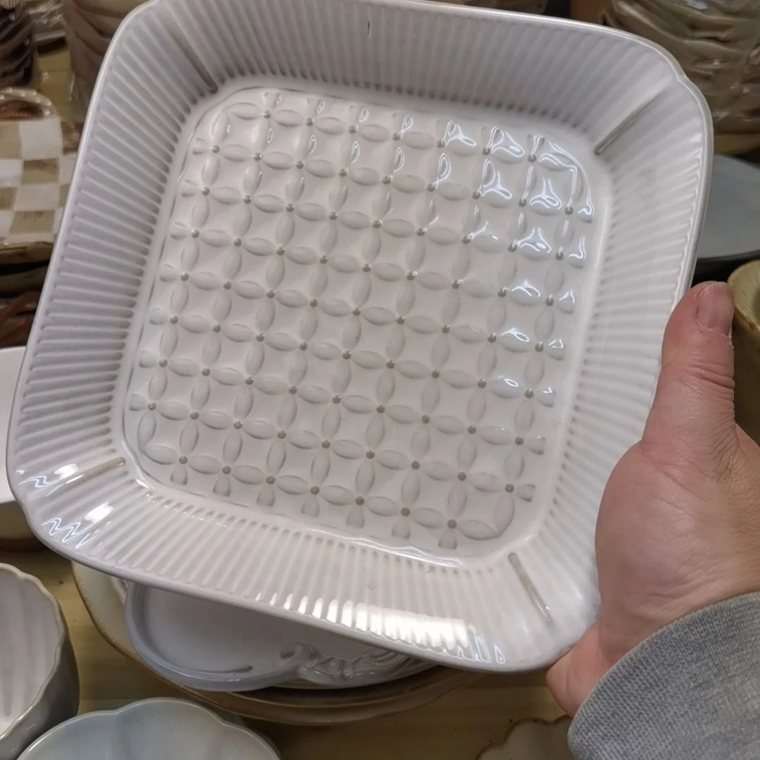 瓷片微瑕奈良方盘三个一组