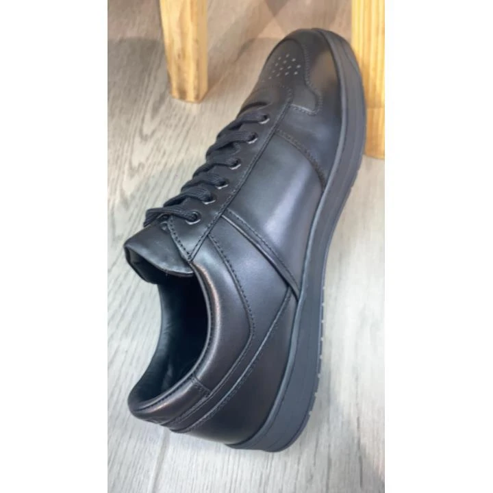 B49款 运动休闲板鞋纯黑色全皮款 男鞋