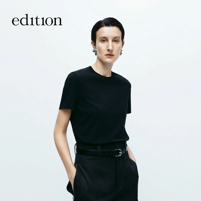 【赵老板专属】商场同款edition款仙鹤刺绣棉短袖T恤#EBD4TEE001