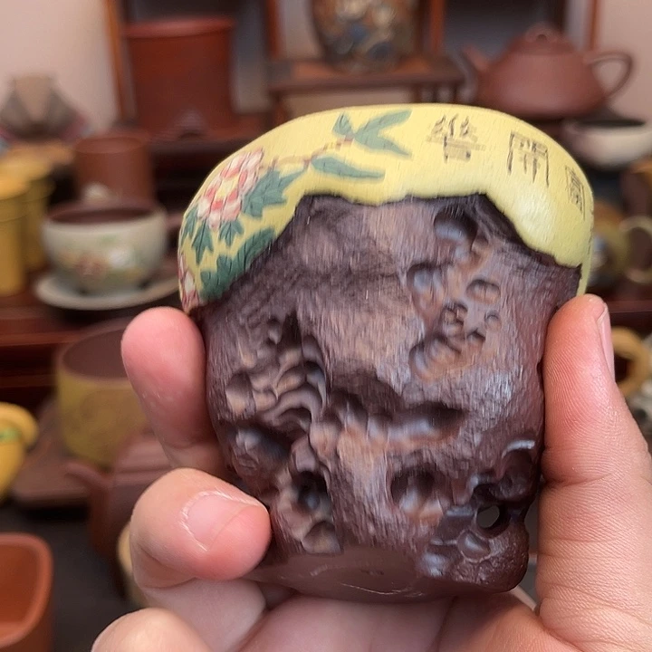 茶杯紫砂文淘紫砂主人杯高端茶器