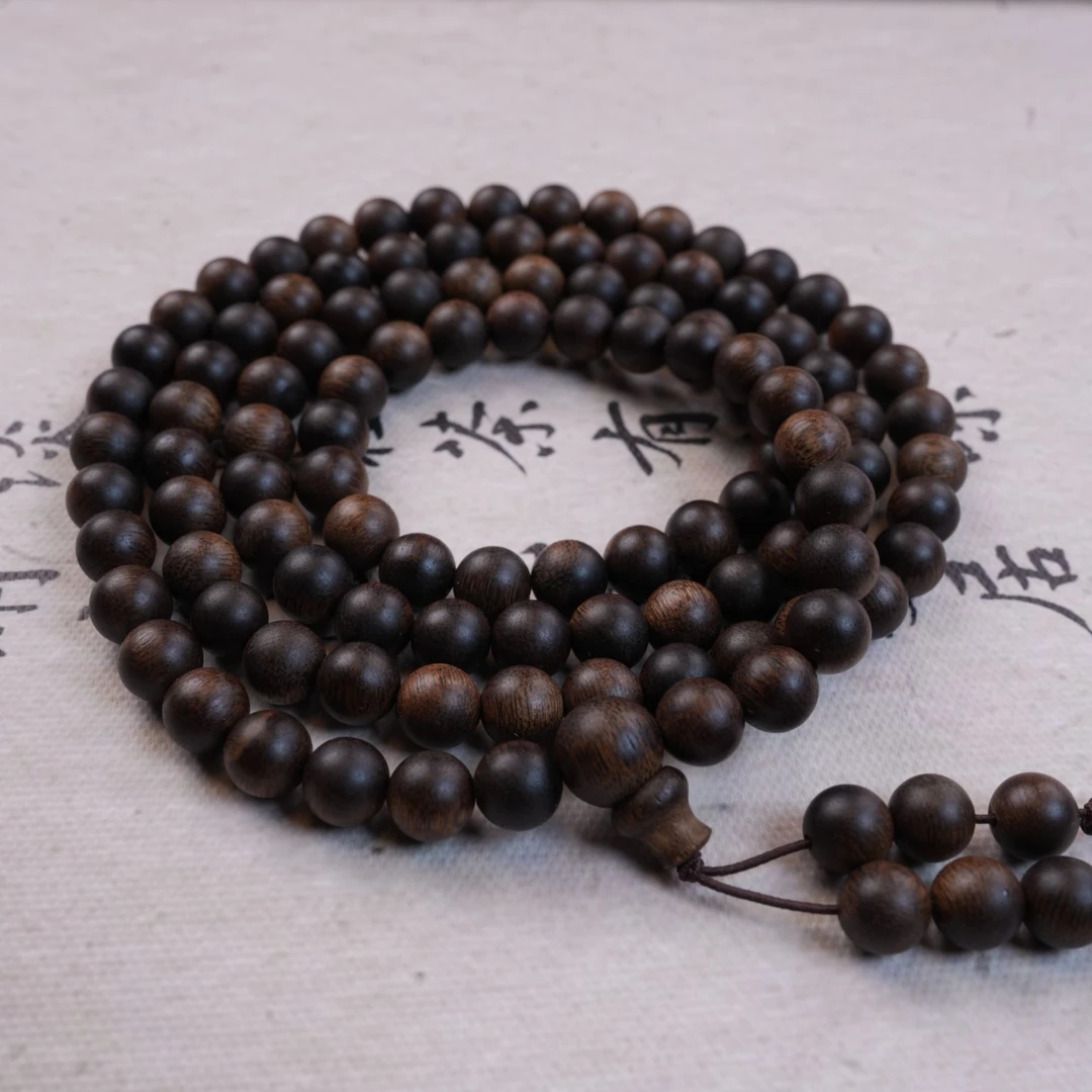 【三一】Z048海南沉水沉香树心油0.8多圈圆珠手串（多样性发货一条）
