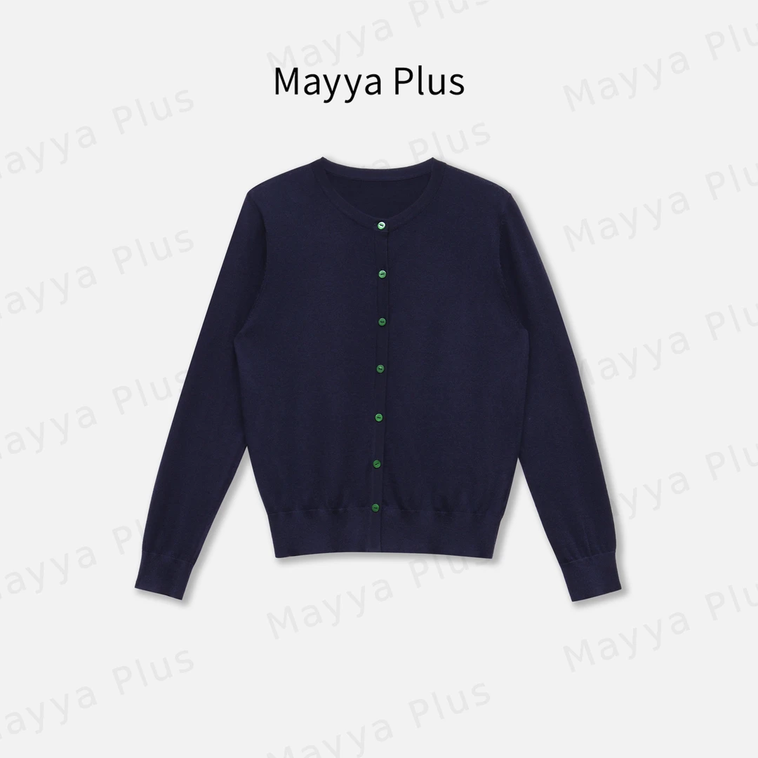 【无忧开衫】Mayya Plus麦芽定制轻奢气质显瘦百搭针织上衣32436666