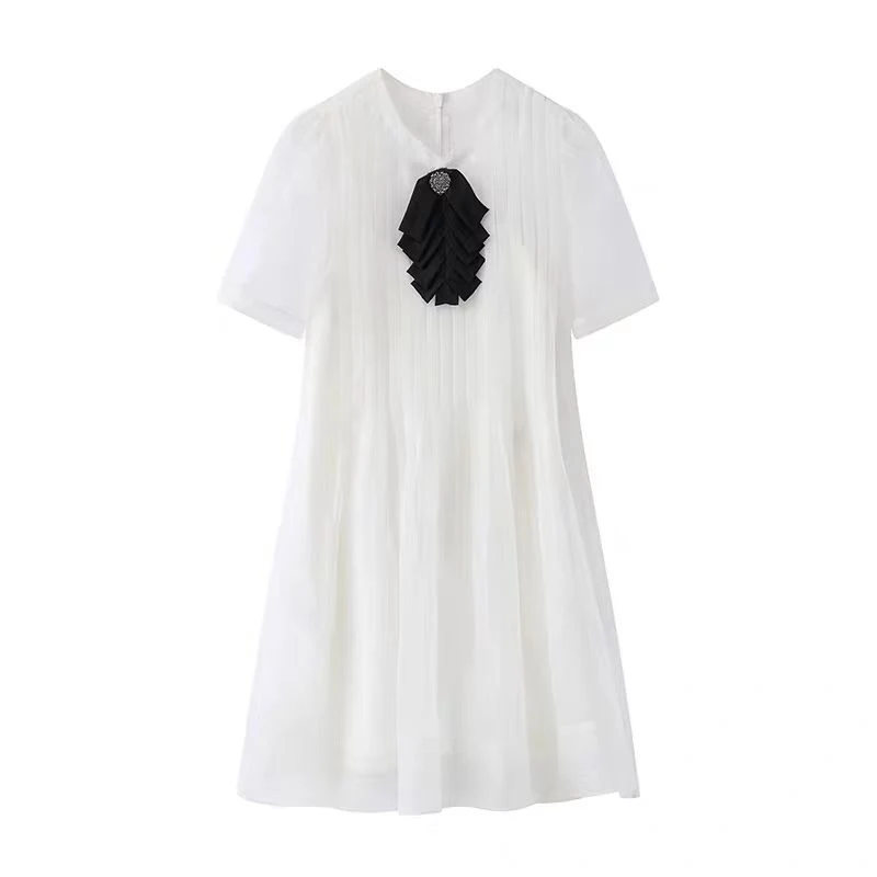 【D125】甜美少女风淡色连衣裙气质时尚夏季A字裙女装