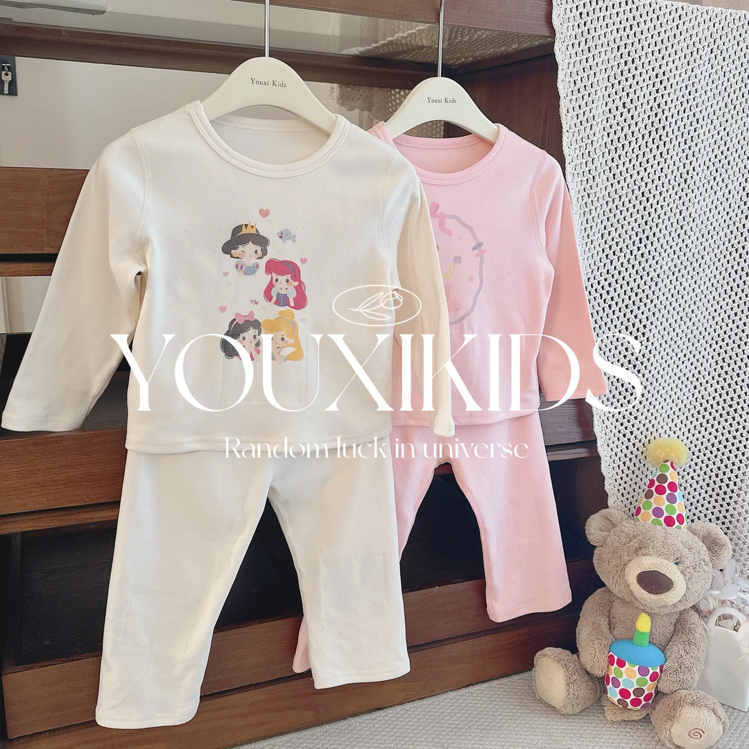 飞飞家·护肚衣24新款卡通睡衣舒尔绒冬季长袖保暖护肚套装 FF2527