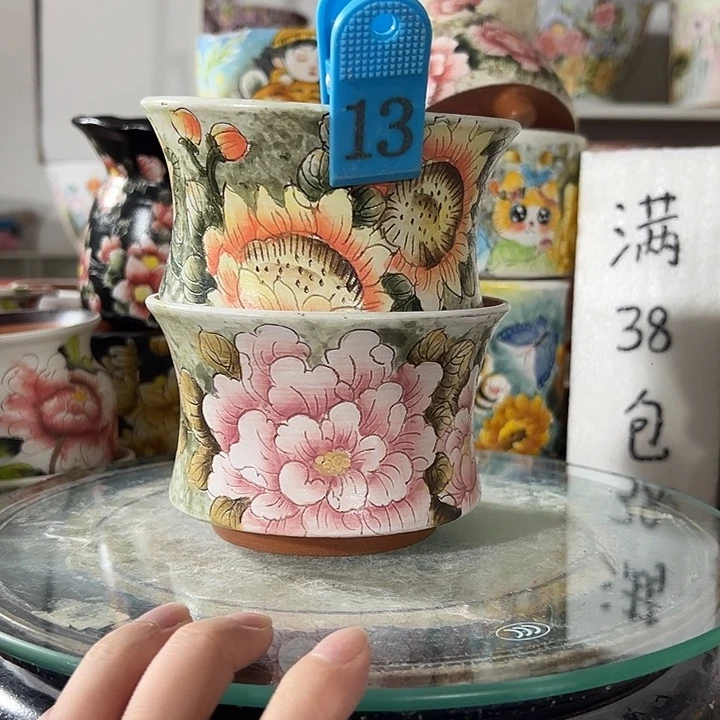 景德镇手绘花盆里面的高级盆