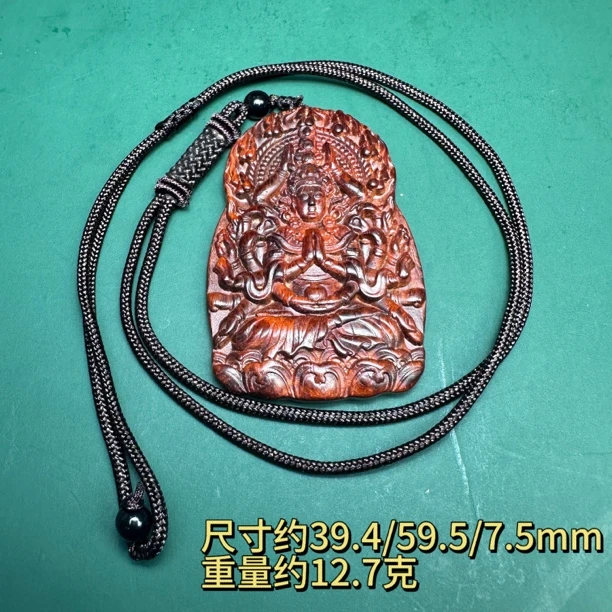 千手60mm挂件正宗印度小叶紫檀雕刻艺术高油二瞟料