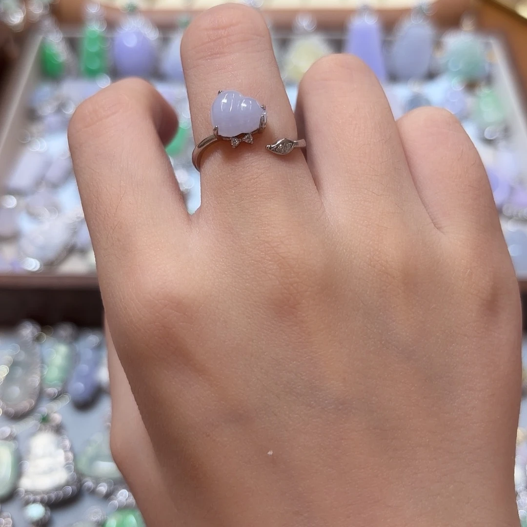 翡翠银S925镶嵌戒指