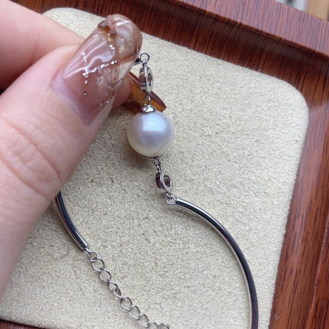 海水珍珠银S925镶嵌手链D61