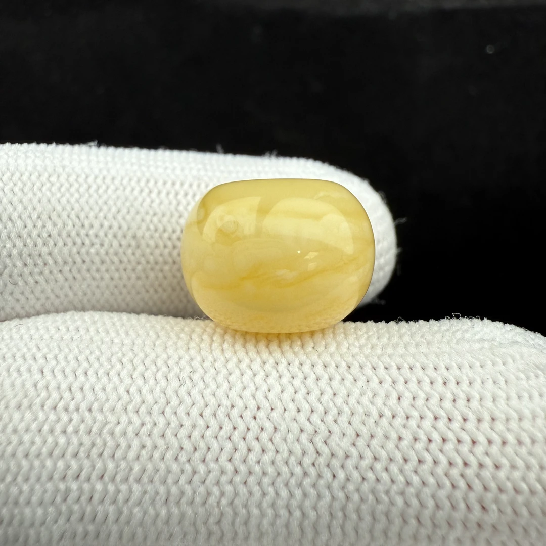 M4192天然原矿蜜蜡浓蜡妖花墩子15.2*11.4mm支持复检假一罚十