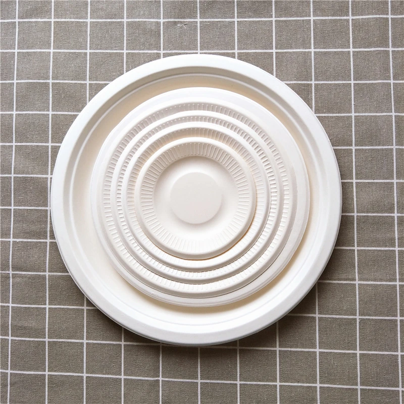 儿童益智卡通可爱一次性纸盘方形圆形蛋糕盘餐具绘画涂鸦白色纸碟