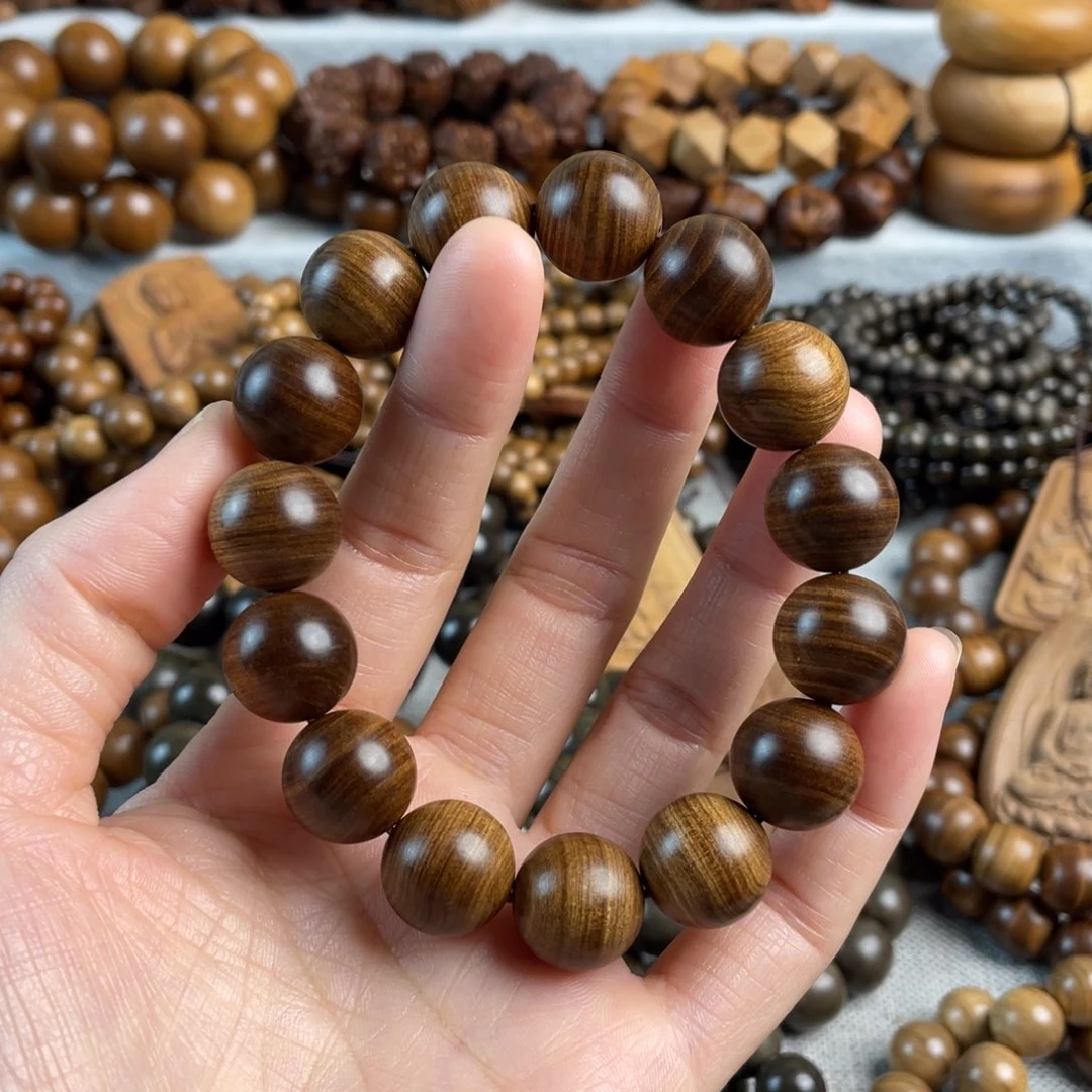 福***照木老山檀香1.5黑肉手串