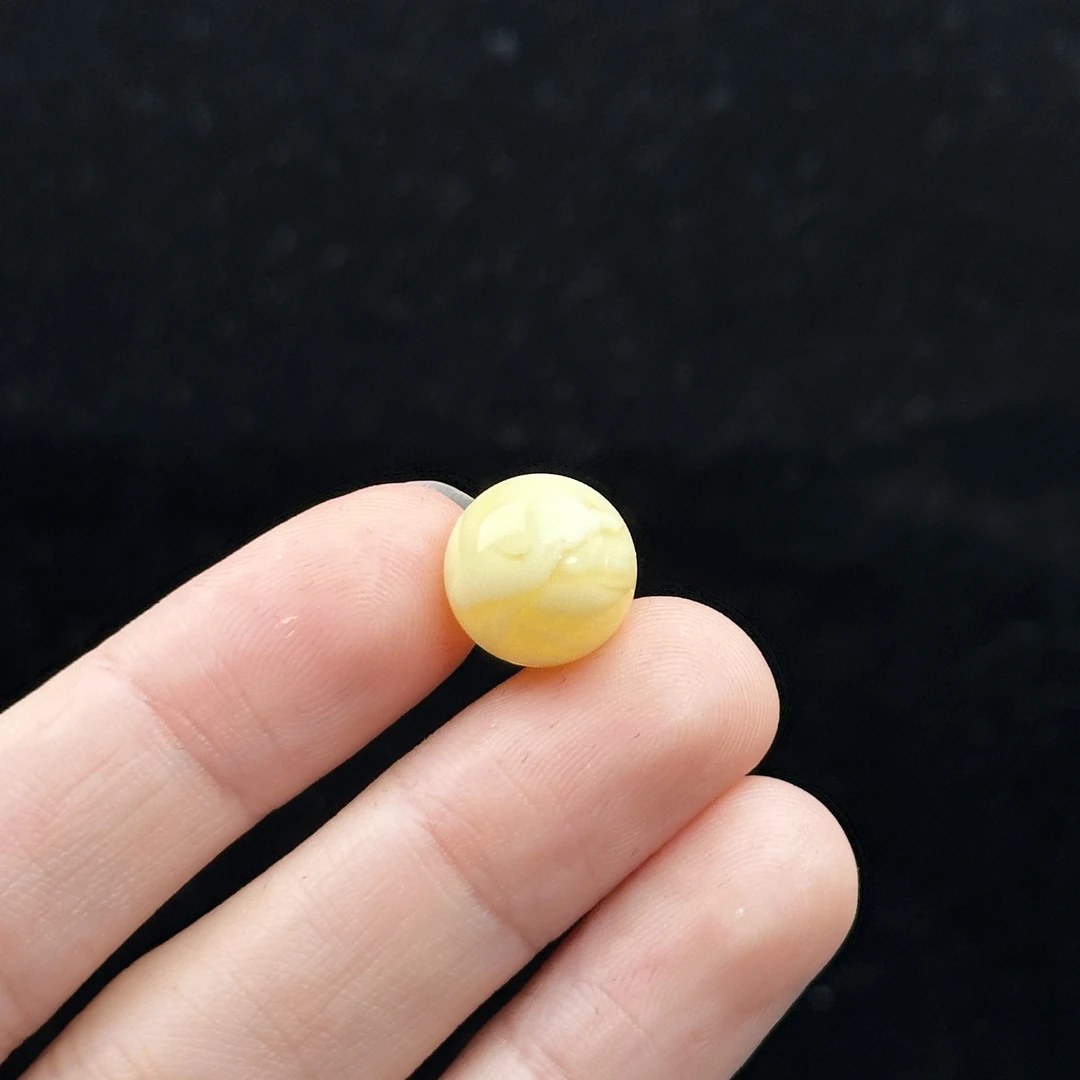 A2696天然原矿蜜蜡 圆珠 11.6mm支持复检假一罚十