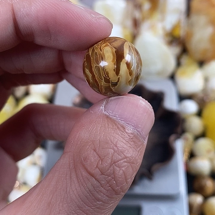 白***行琥珀未镶嵌裸石我