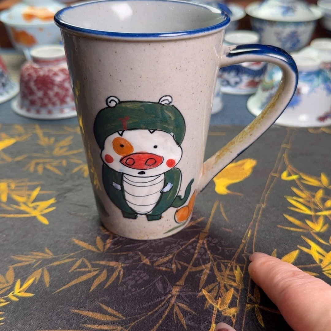 瓷片蛇可乐杯把手可乐杯