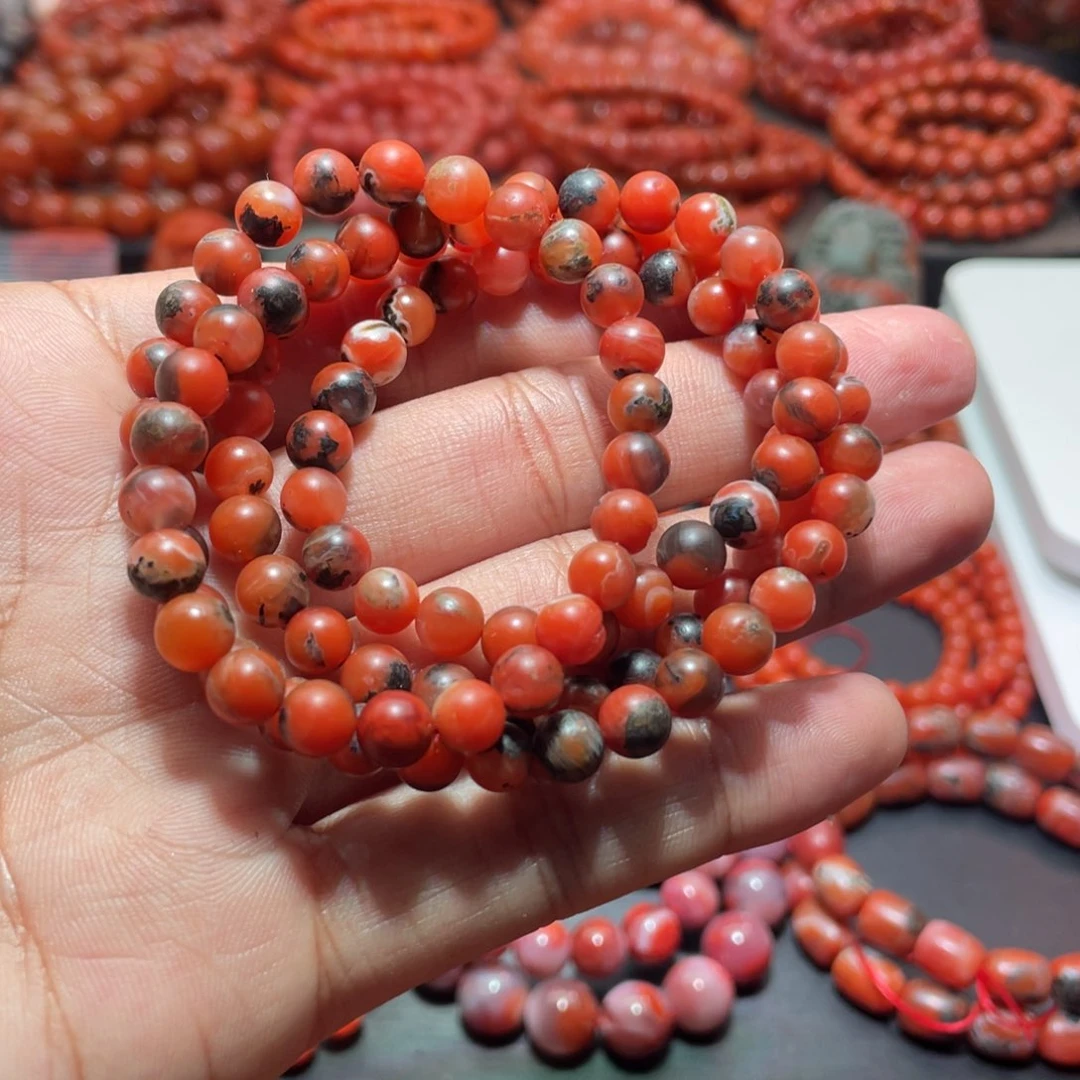 南红玛瑙手链未镶嵌