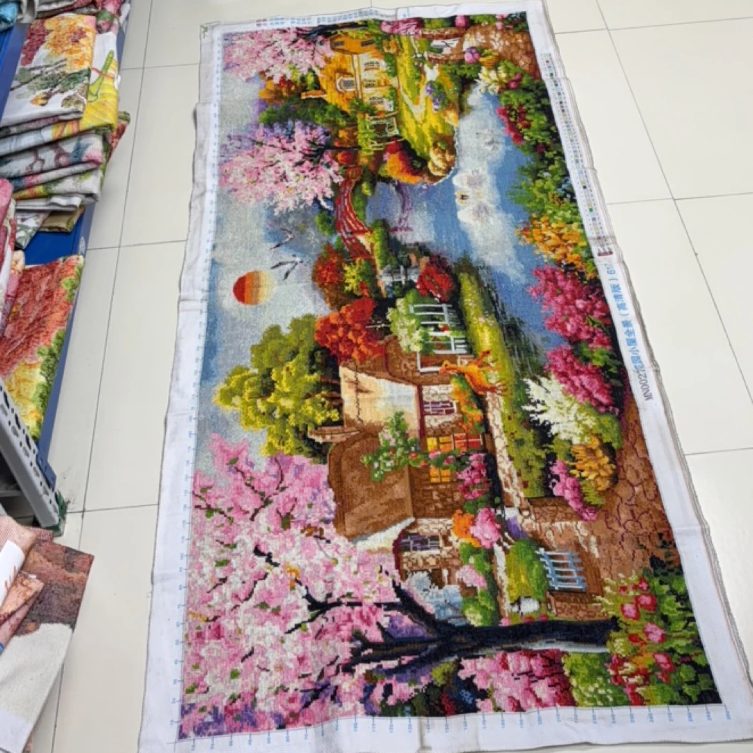 180✖️70梦幻家园春秋纯手工成品十字绣客厅沙发餐厅大气挂画