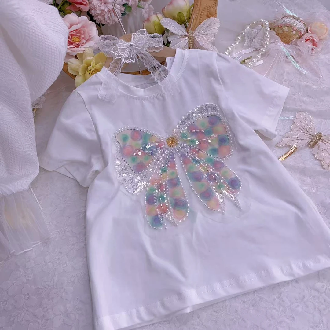 【范范童装优选】女童仙女夏季【彩蝶】上衣25181