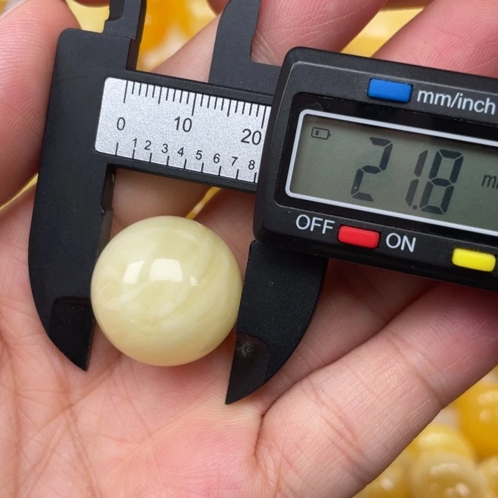 裸石蜜蜡未镶嵌蜜蜡有瑕圆珠