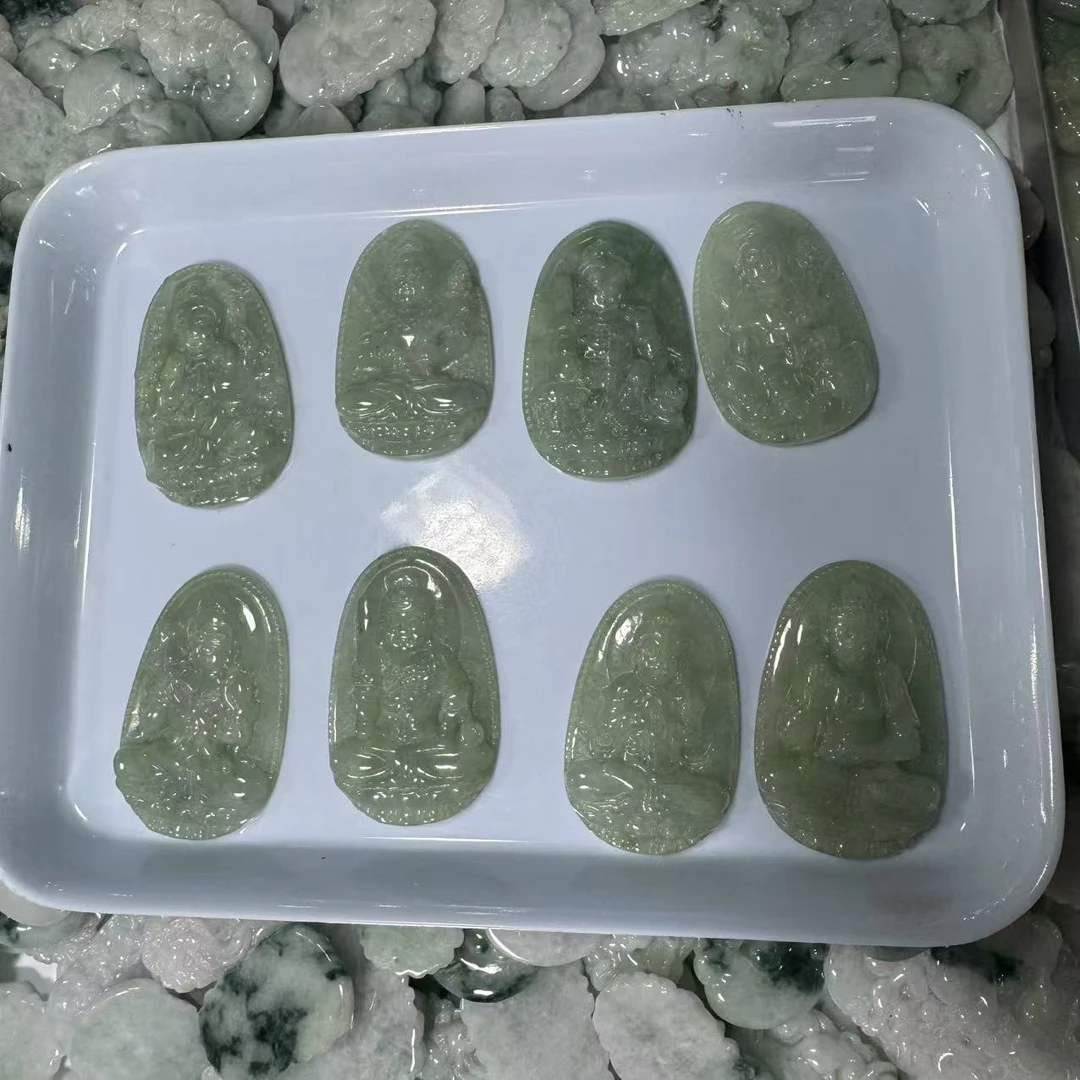 天然a货翡翠八大守护神吊坠-d306 —多样性发一件