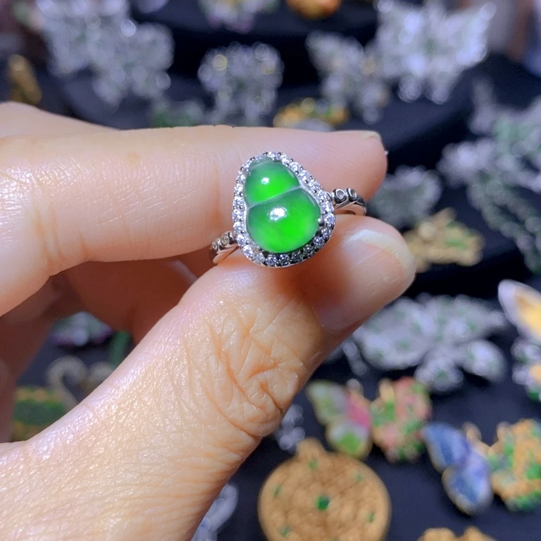 翡翠银S925镶嵌毛衣链天然