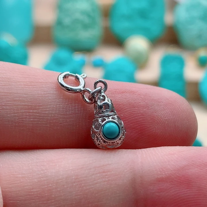 绿松石银S925镶嵌配饰