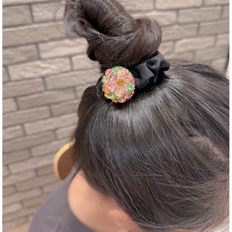 韩国施家水晶半球发绳高端超闪面膜圈百搭丸子头发绳轻奢发绳皮筋