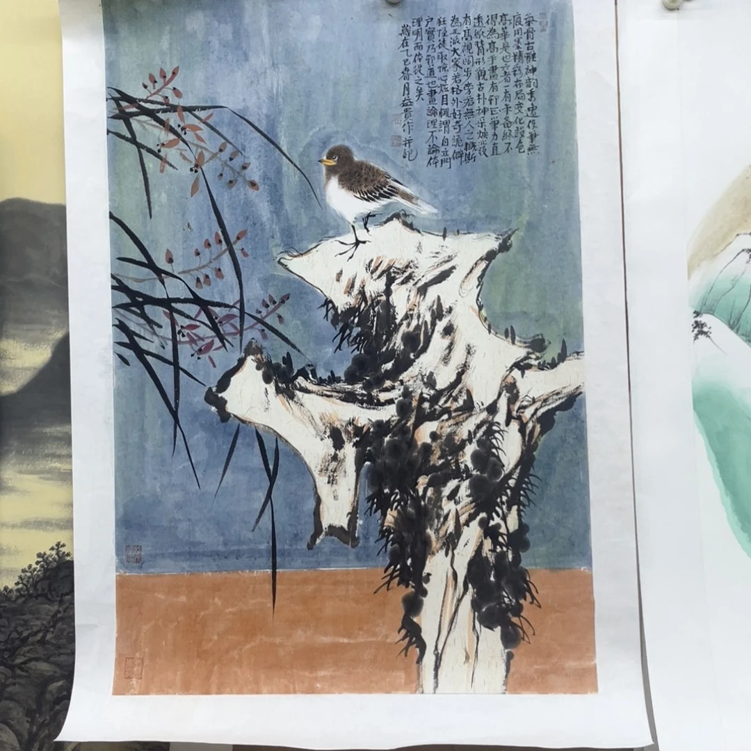 国画手绘国画，花鸟，兰花