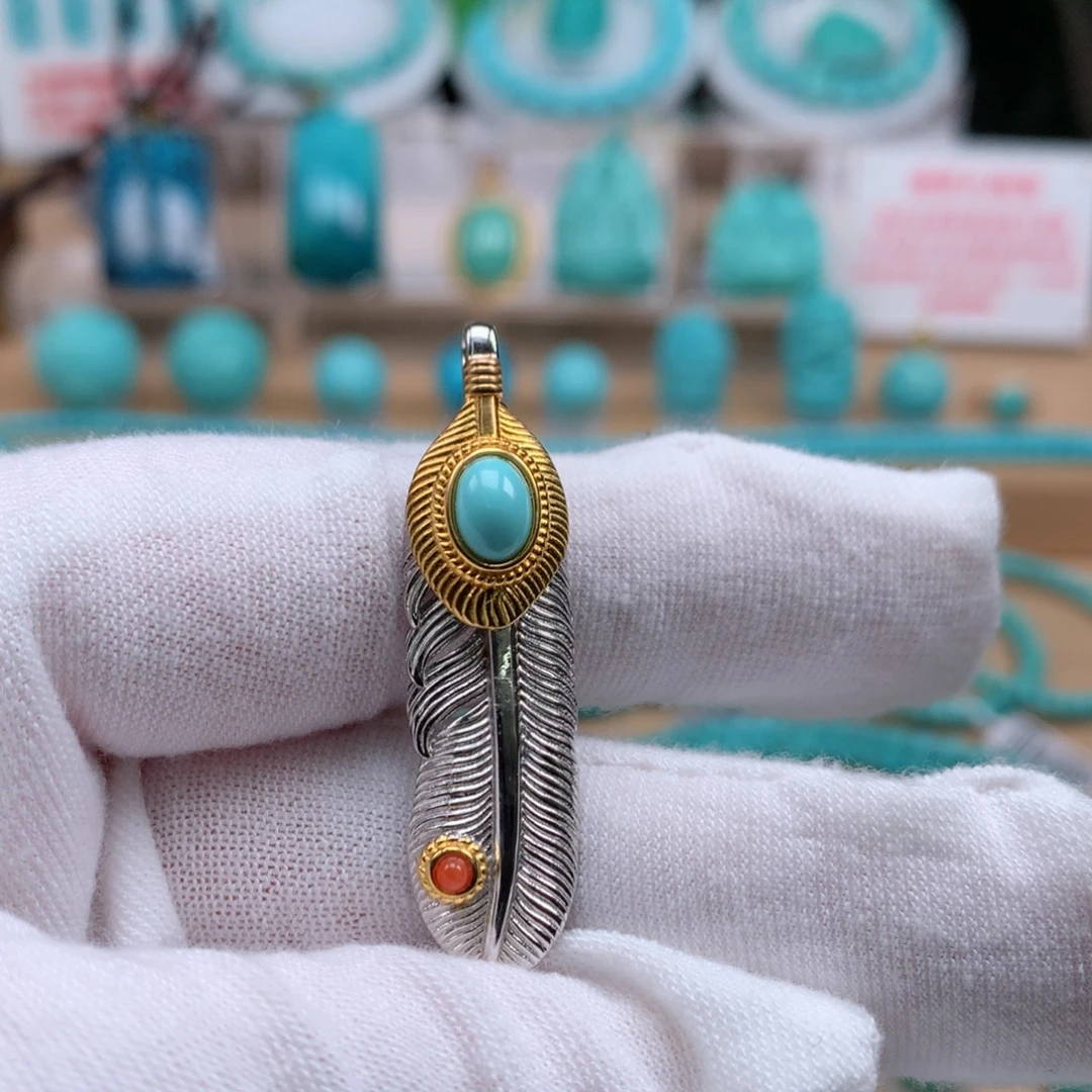 绿松石银S925镶嵌珠宝奇石