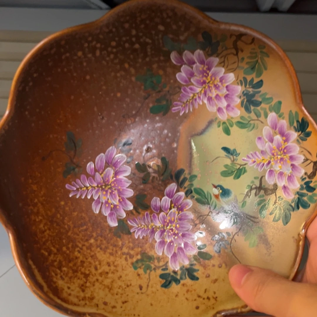 柴烧纯手工手绘陶瓷