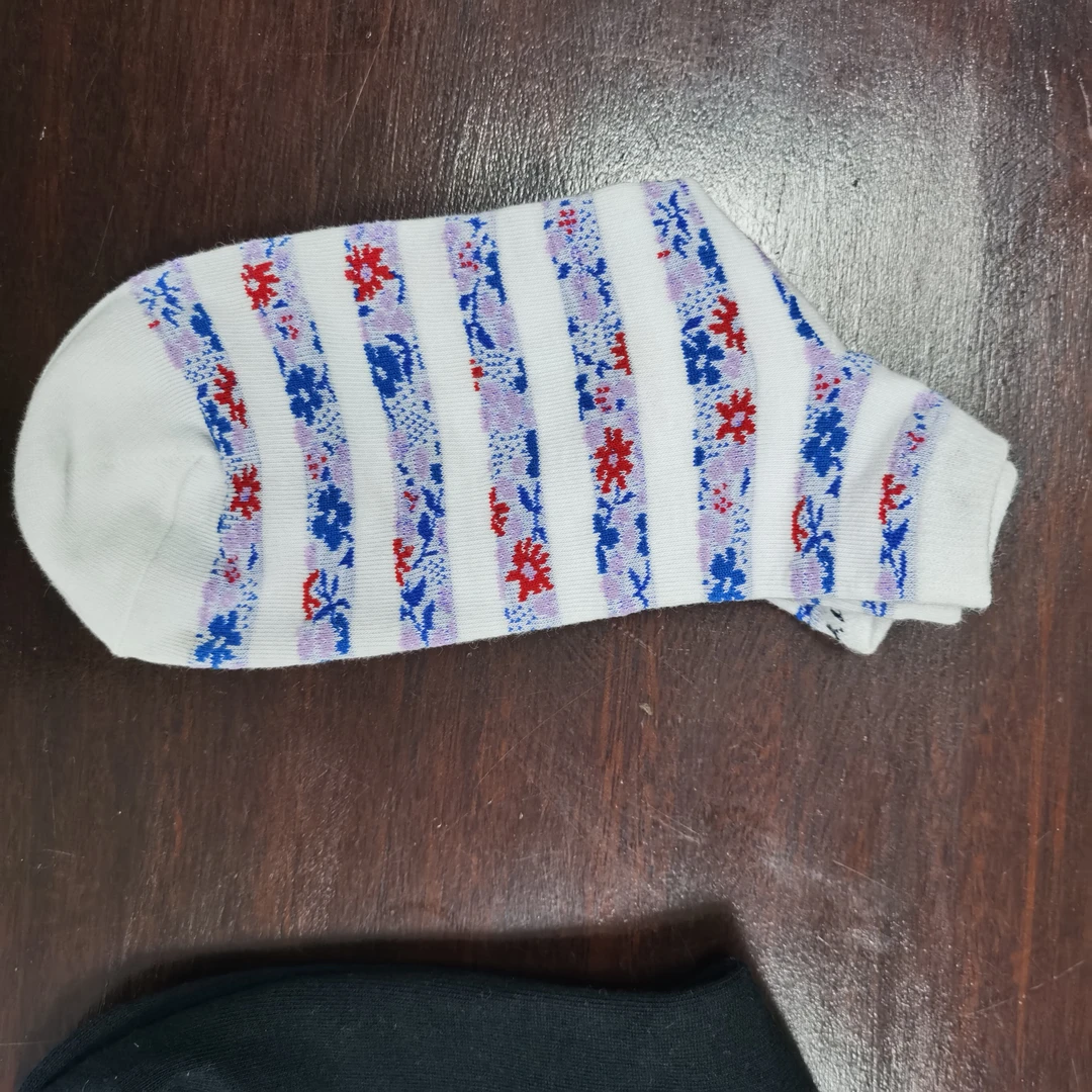 短筒隐形袜条纹透气情侣女运动袜棉袜薄款夏季女袜休闲袜子纯棉