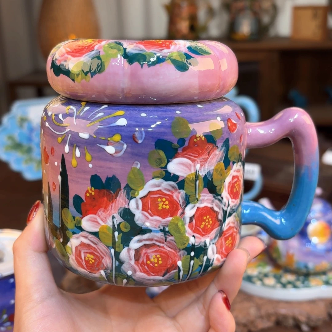 景德镇手绘高温釉下彩陶瓷茶具