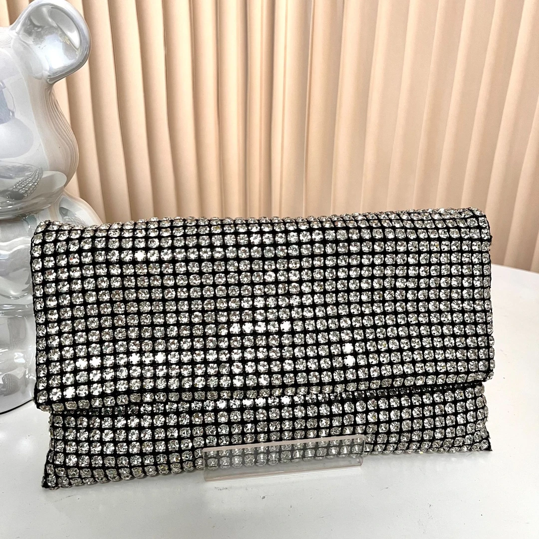 新款满钻手机斜挎包时尚百搭镶钻韩版潮流满钻斜挎手机包