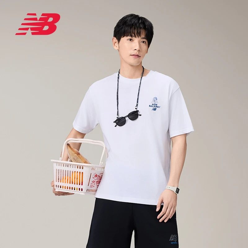【流光风】 NB官方25新款男夏季运动休闲印花圆领短袖T恤MT51874