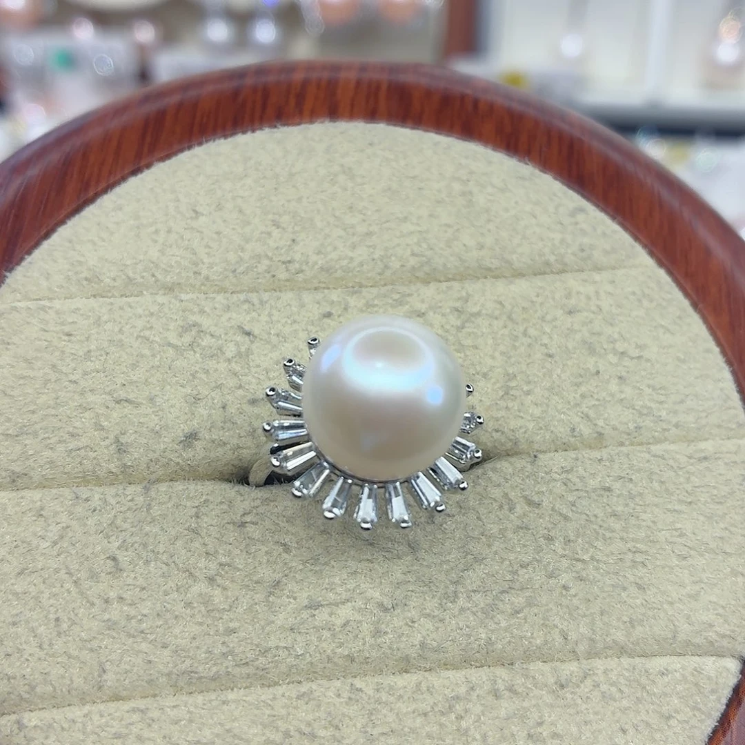 淡水珍珠戒指合金
