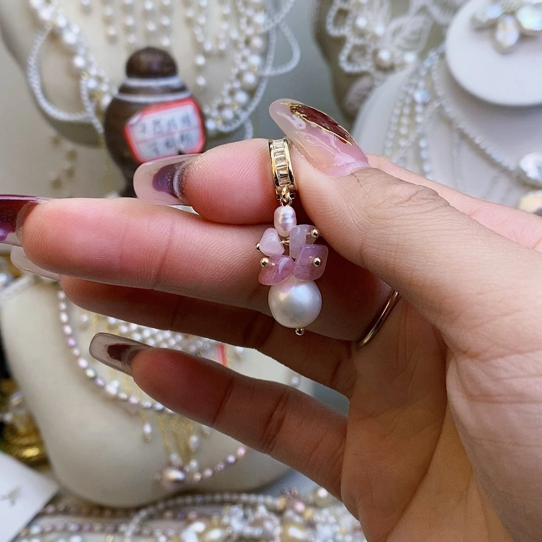 淡水珍珠颈饰银S925镶嵌