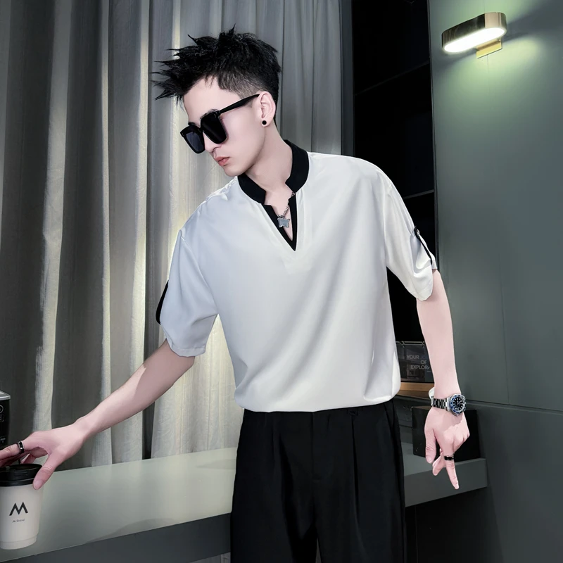 痞帅套装男士夏季新款爆款短袖t恤短裤一套搭配高级感潮牌两件套