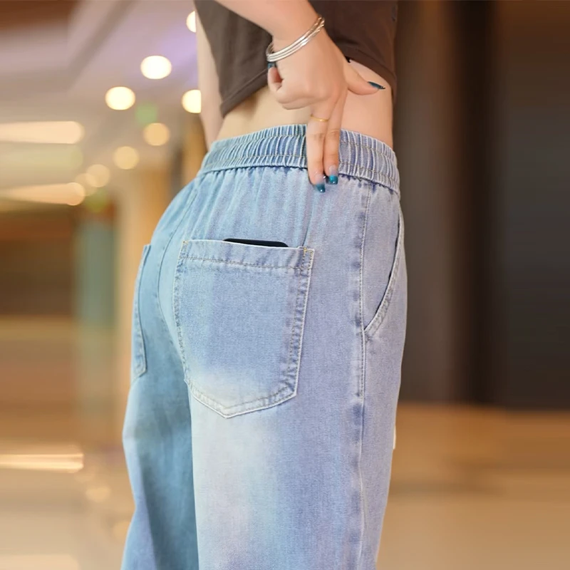 接潮欧若风春夏季新款男休闲裤显瘦宽松百搭复古水洗长裤子男款