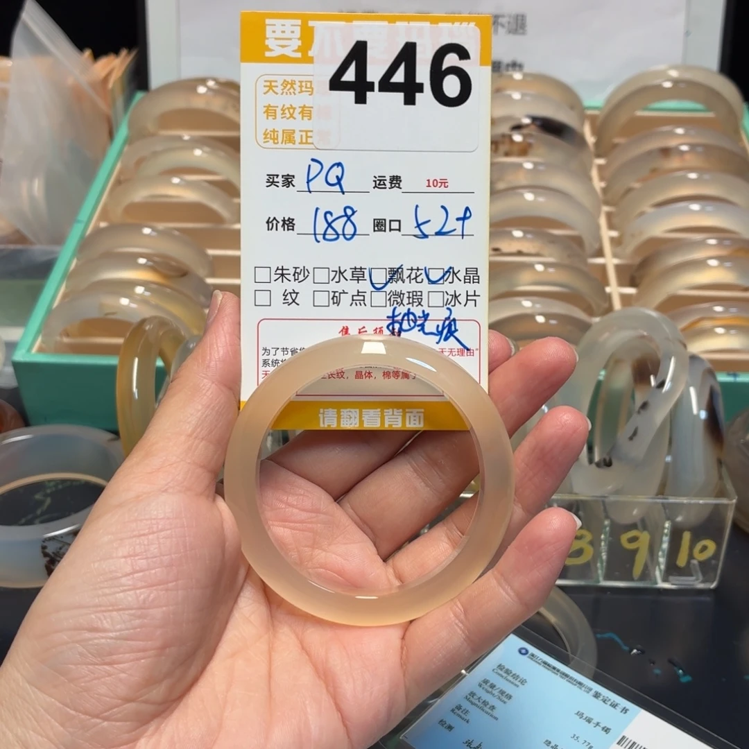 佩***学玛瑙/玉髓未镶嵌手镯446