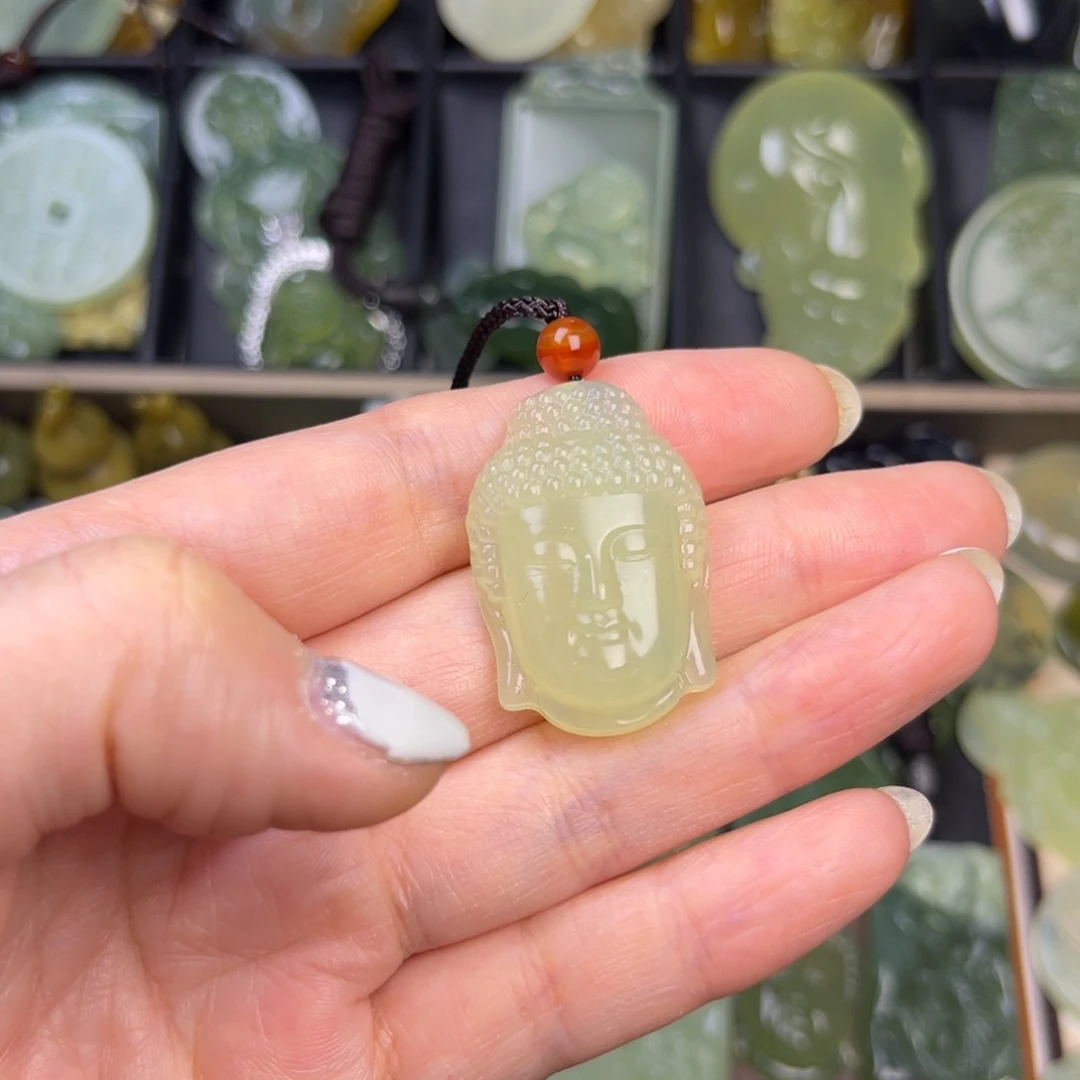 蛇纹石玉未镶嵌吊坠(赠链)