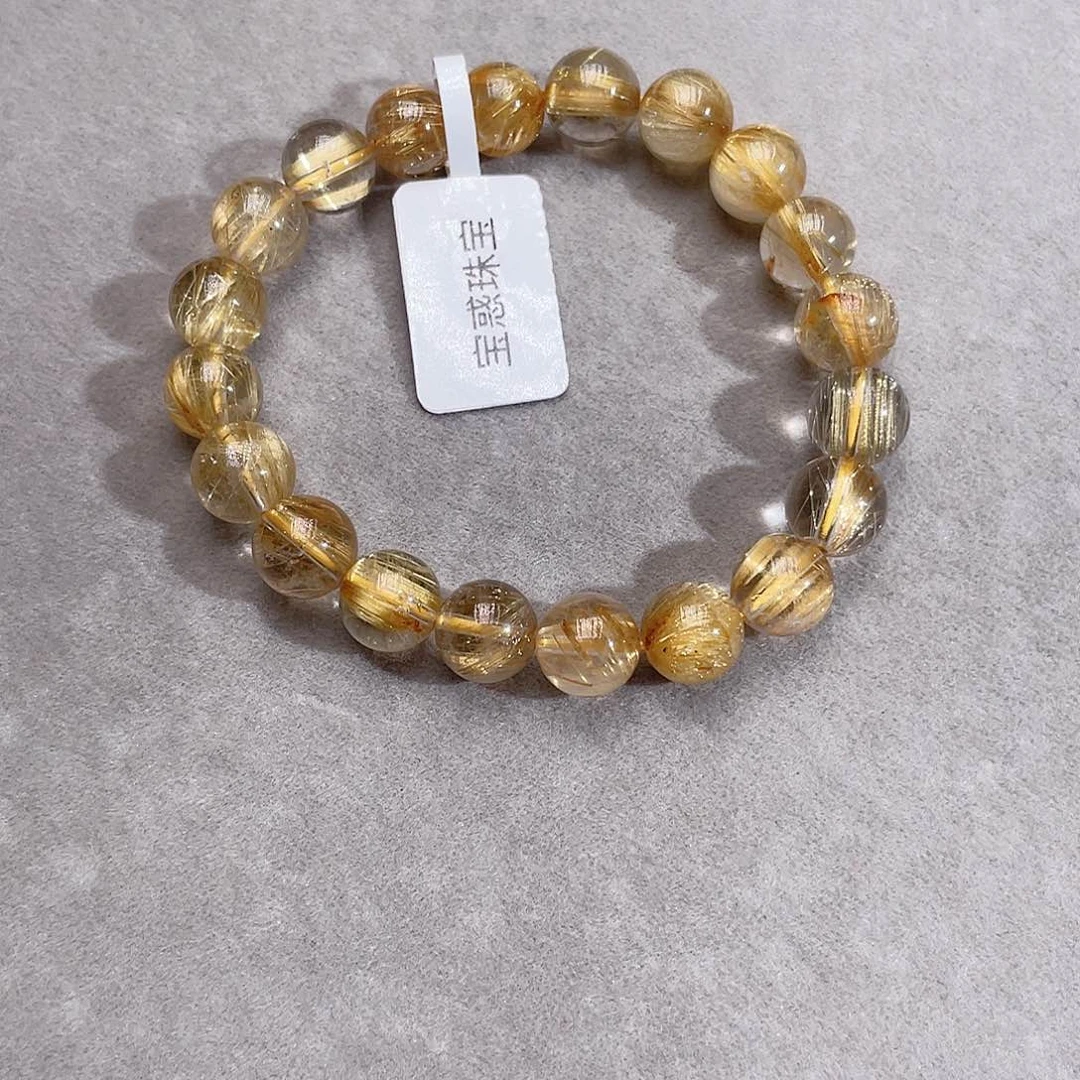 水晶手链未镶嵌金发晶手串